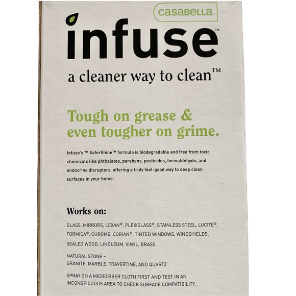 Casabella Infuse Refillable Spray Bottle Cleaning Kit Lavender Lemon - Picture 5 of 6